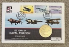 2009 Aircraft-Flown Guernsey £5 FDC 3 St Helena Stamps. 100 Yrs Naval Aviation