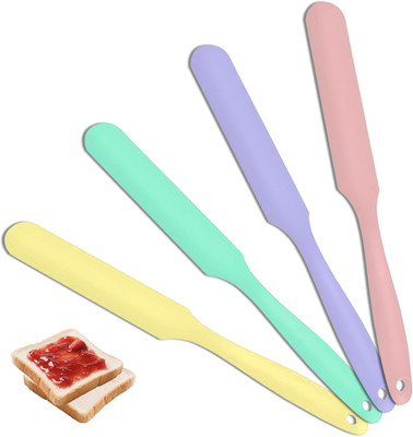 4Pcs Jar Spatula Silicone Long Scraper, Food-Grade Cream Spatulas, Heat-Resistan