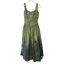 Scott McClintock Vintage Green Satin Evening Gown Women  s Size 6