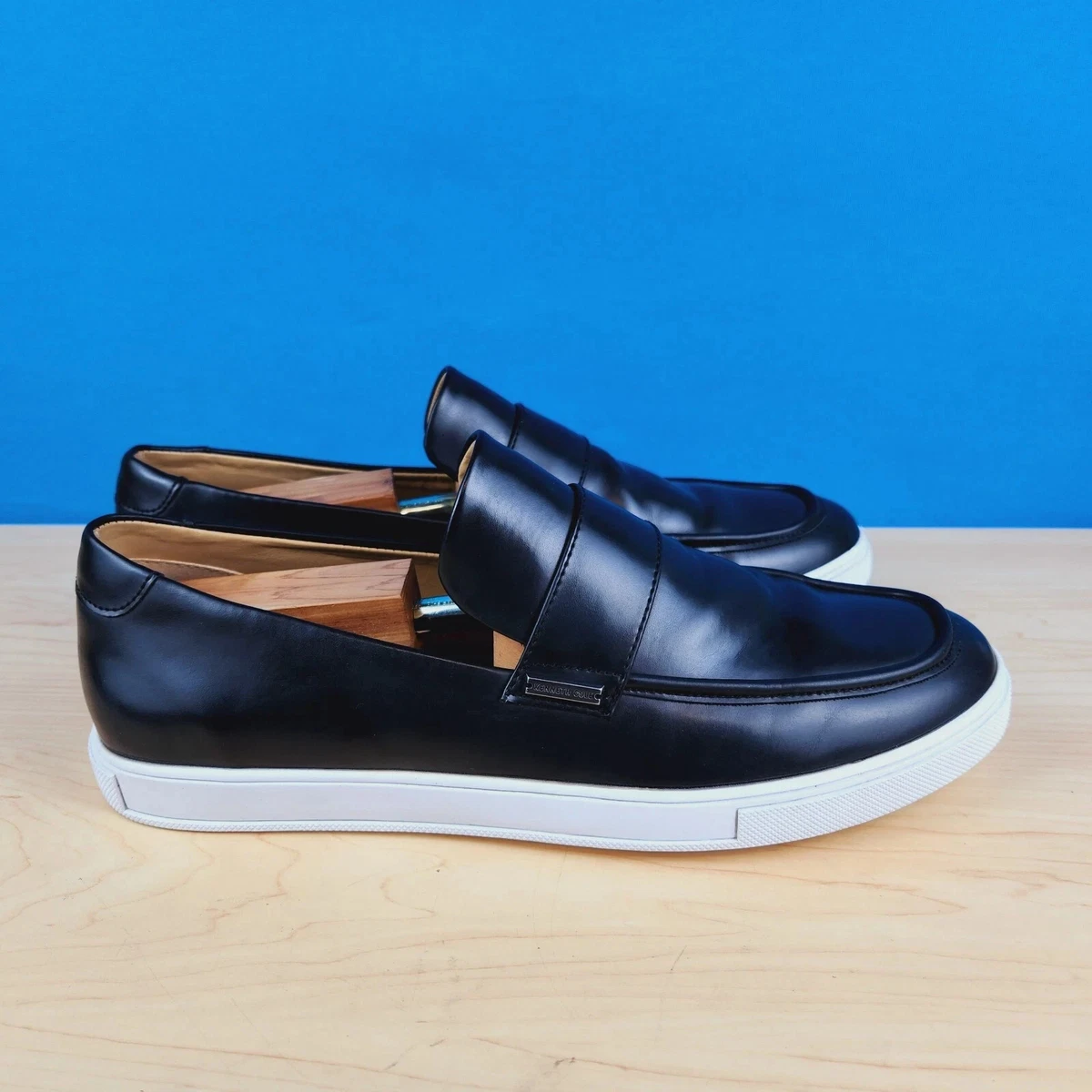 Kenneth Cole Reaction Party Punch Loafers‎ Mens US 13M Black Square Toe Slip On Kenneth Cole Reaction Loafer Black Casual Shoes for Men for  main image 2
