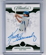 2019 Panini Flawless Keith Hernandez Emerald Auto #'ed 3/5