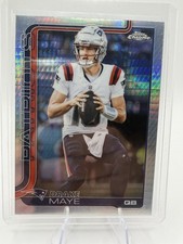 2025 Topps Chrome Drake Maye Silver Pulsar Refractor #207