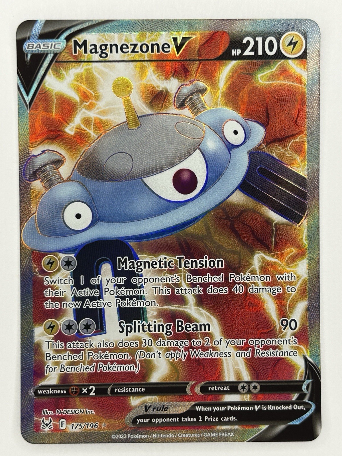Pokémon Magnezone V 175/196 Lost Origin Holo NM