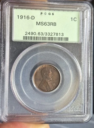 1916 d lincoln cent Rb ms63