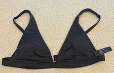Victoria Secret. Essential Plunge Bikini Top. S/P. Black. NWT