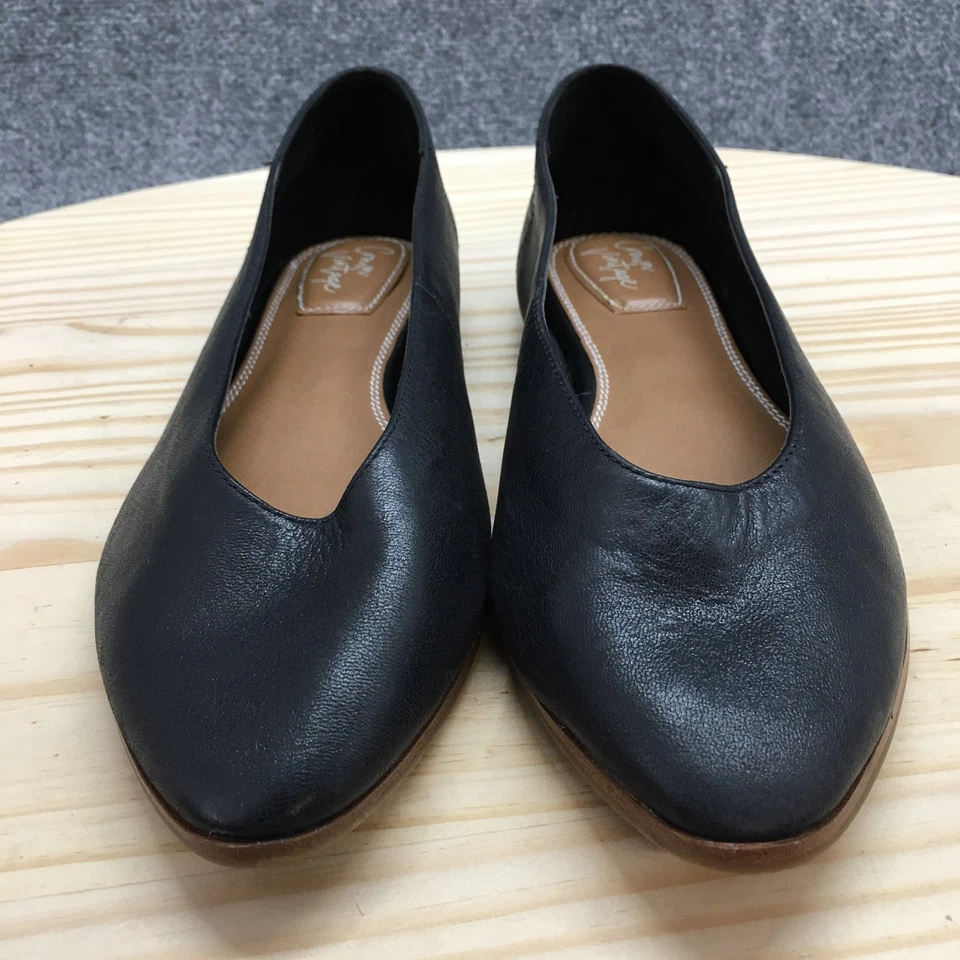 Zapatos planos Crown Vintage para mujer 9,5 Telian Ballet negros sin cordones punta Foto 4 de 4