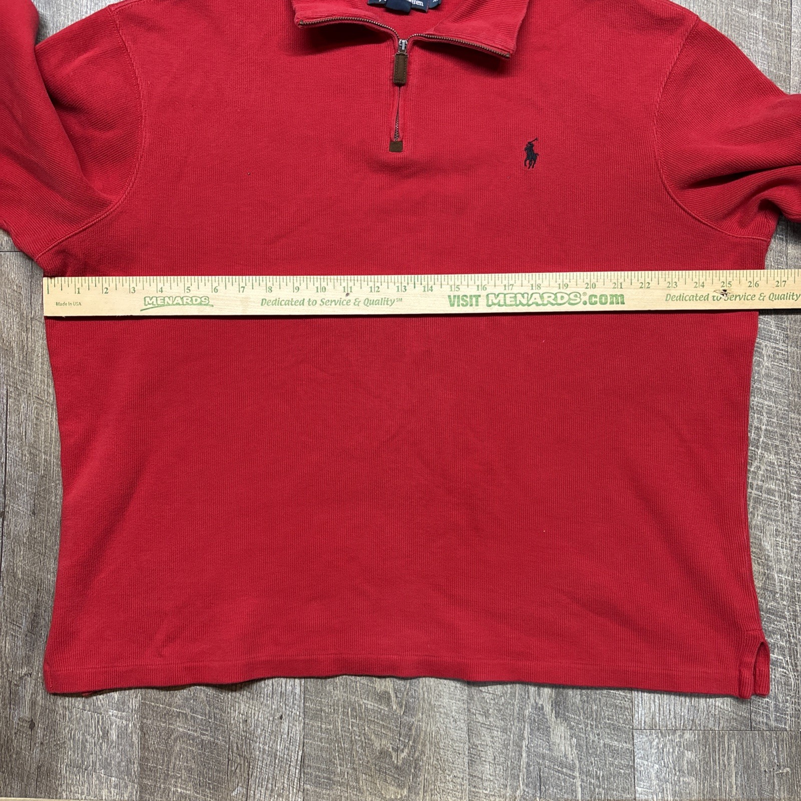 Polo Ralph Lauren Giacca Uomo Extra Large Rosso 1 4 Zip Pullover Nero Pony Logo