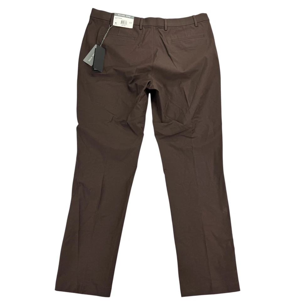 Pantalones de rendimiento Michael Kors para hombre calce clásico importante elásticos Blackberry 38x32 Foto 2 de 4