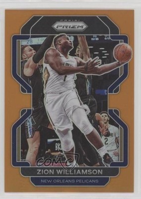 2021-22 Panini Prizm Orange Prizm 17/49 Zion Williamson #108 02sw