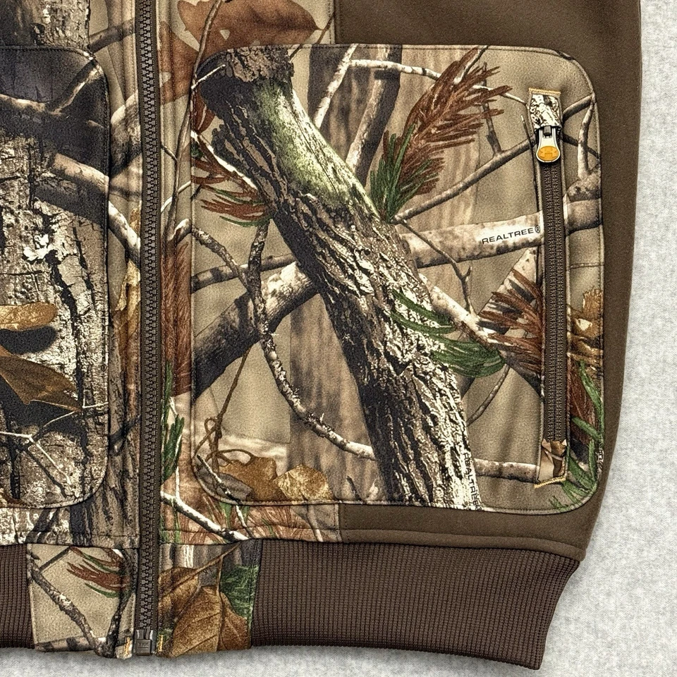 Under Armour Mens RealTree Camo Sleeveless Vest Brown Fleece Lined Size Small - Image 4 of 4