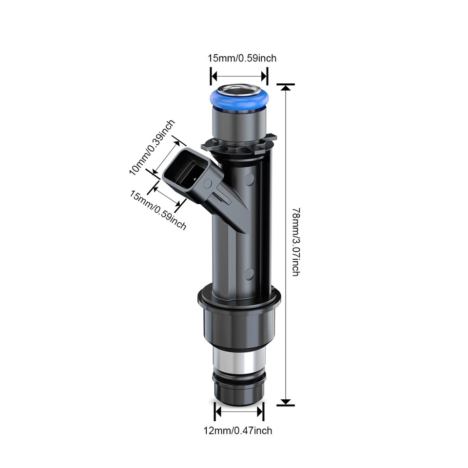 Комплект из 6 топливных форсунок для Hummer H3 3,5 л 3,7 л I5 2006-2007 12569565 с 4 отверстиями - Изображение 2 из 4