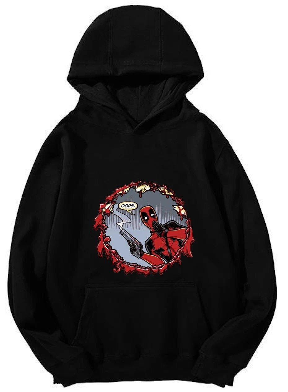 Deadpool Oops Comic Hoodie - Marvel Comic Scene Design Unisex Hoodie