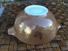 Vintage Pyrex 442 Early American Cinderella Mixing Bowl 1.5 Quart Gold Brown