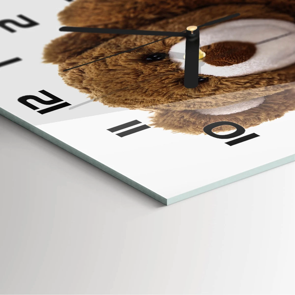 Reloj de Pared Rectangular Vertical Reloj Decorativo de Cristal Osito 30x60 cm
