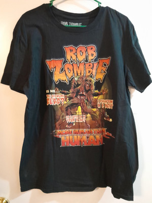Rob Zombie More Human ROB ZOMBIE More Human Than Human Mens Large Black Graphic 