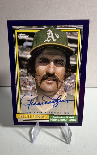 Rollie Fingers #72DB-RF 2022 Topps Archives 1992 MLB Debut Autographs card