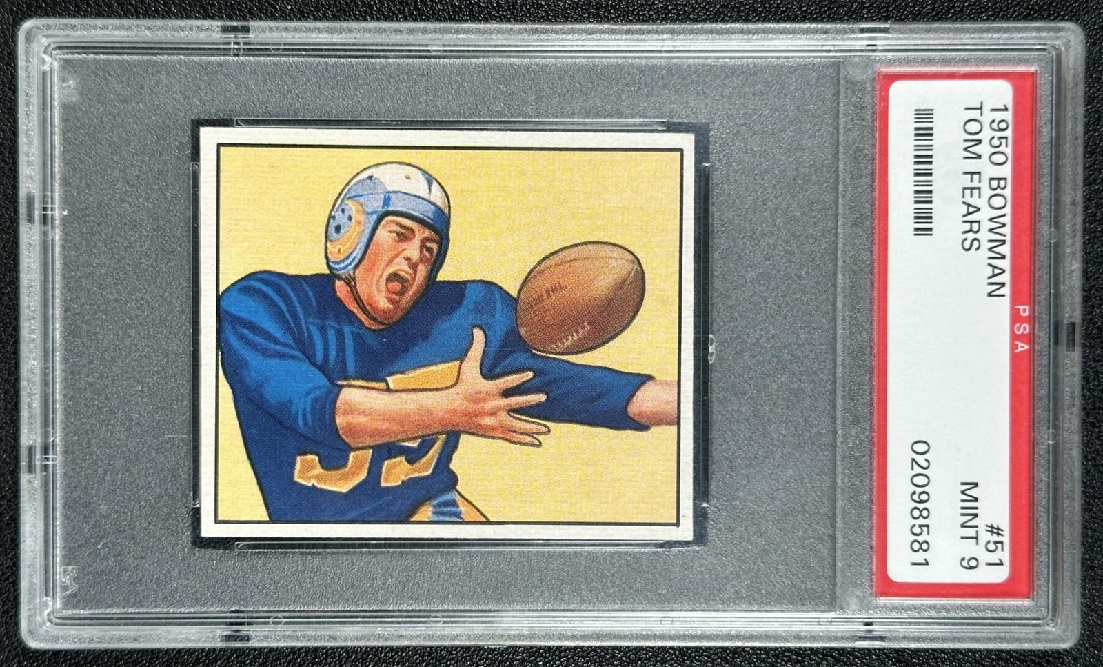 POP 14 TOM FEARS PSA 9 (NONE HIGHER) 1950 BOWMAN #51 ROOKIE RC RAMS MINT