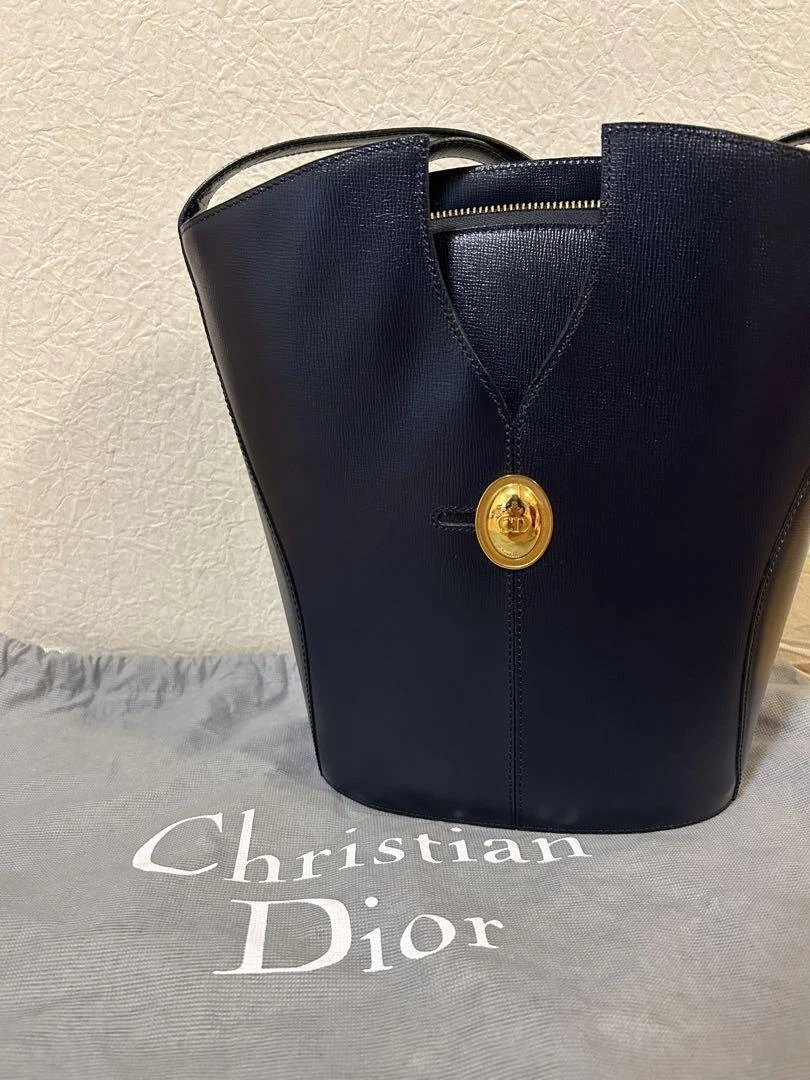 Sac bandoulière Christian Dior cuir authentique noir moyen femme Italie 113550