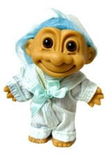 NOS Russ Berrie Sailor Troll Doll Sailor Suit Hat or PJ's 5" Light Blue Hair
