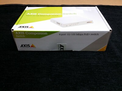 NEW Axis Companion Switch 4CH 10/100 Mbps PoE+ SD Plug & Play Install 5801-354
