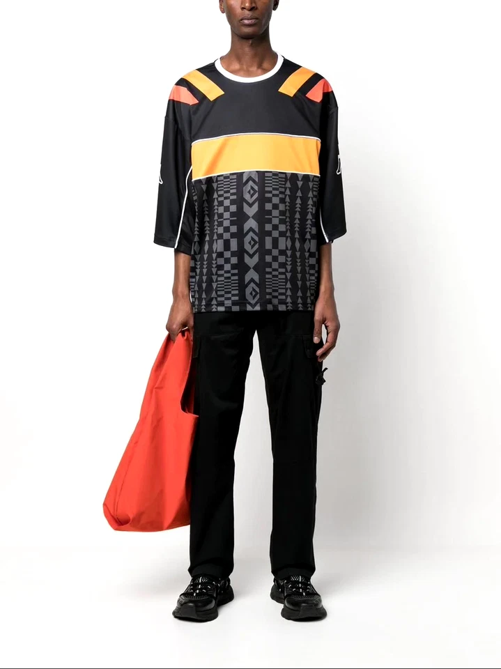 MARCELO BURLON COUNTY OF MILAN per KAPPA T-shirt con stampa Tg.S - Immagine 3 di 4