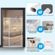 59"Extra Tall Cat Pet Baby Gate Adjustable 29.9-45.7" W Gate For Stair Doorway