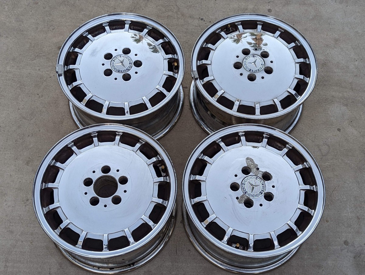 希少　Mercedes Benz 16インチ ホイール 4本セット Mercedes R129 300SL EVO1 16X8 Wheel Rims Set Chrome 1294000102 OEM