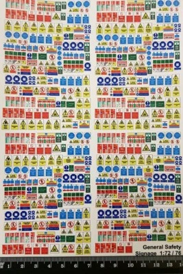 BECC 1:76 HO OO 00 Gauge Model Railway Safety Signs Factory Buildings Garage Industry