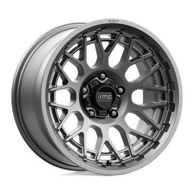 1 New 18x9 KMC KM722 Technic Anthracite 6X139.7 ET18