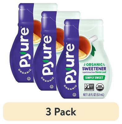 Pyure Organic Liquid Stevia Extract Sweetener, Simply Sweet, Sugar Substitute
