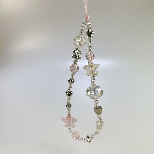 Clear Star Phone Lanyard Sweet Girl Beads Phone Chain Telephone Decor - 第 14/27 張圖片