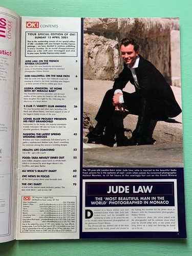 OK! mag 20-April-2001 ULRIKA JONSSON S Club 7 Tara Newley Lionel Blair Jude Law - Picture 2 of 4