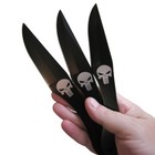 3pc Rite Edge Punisher Skull THROWING KNIFE SET w/ Sheath 8 1/2" Throwers Knives — photo 2