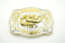 Large Western Scorpion Cowboy Cowgirl Gold/Silver Metal Belt Buckle