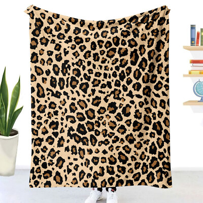 Leopardenmuster Decke Sofadecke Tagesdecke Kuscheldecke Geschenk Bettdecke