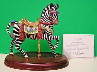 LENOX ZEBRA CAROUSEL -- -- Horse sculpture -- -- NEW in BOX with