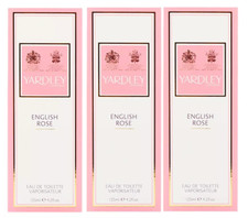 Yardley London Eau De Toilette Spray for Women English Rose 4.2 Oz Set of 3