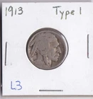 1913 Buffalo Nickel Type 1 Acid Dated L3