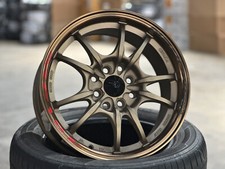 New 15 Inch Mugen Mf10 Design Bronze Rim Pcd 4x100 Set Of 4 Pcs Fit Honda