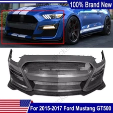 Primed Front Bumper Grille Conversion For 2015-2017 Ford Mustang GT500 Style