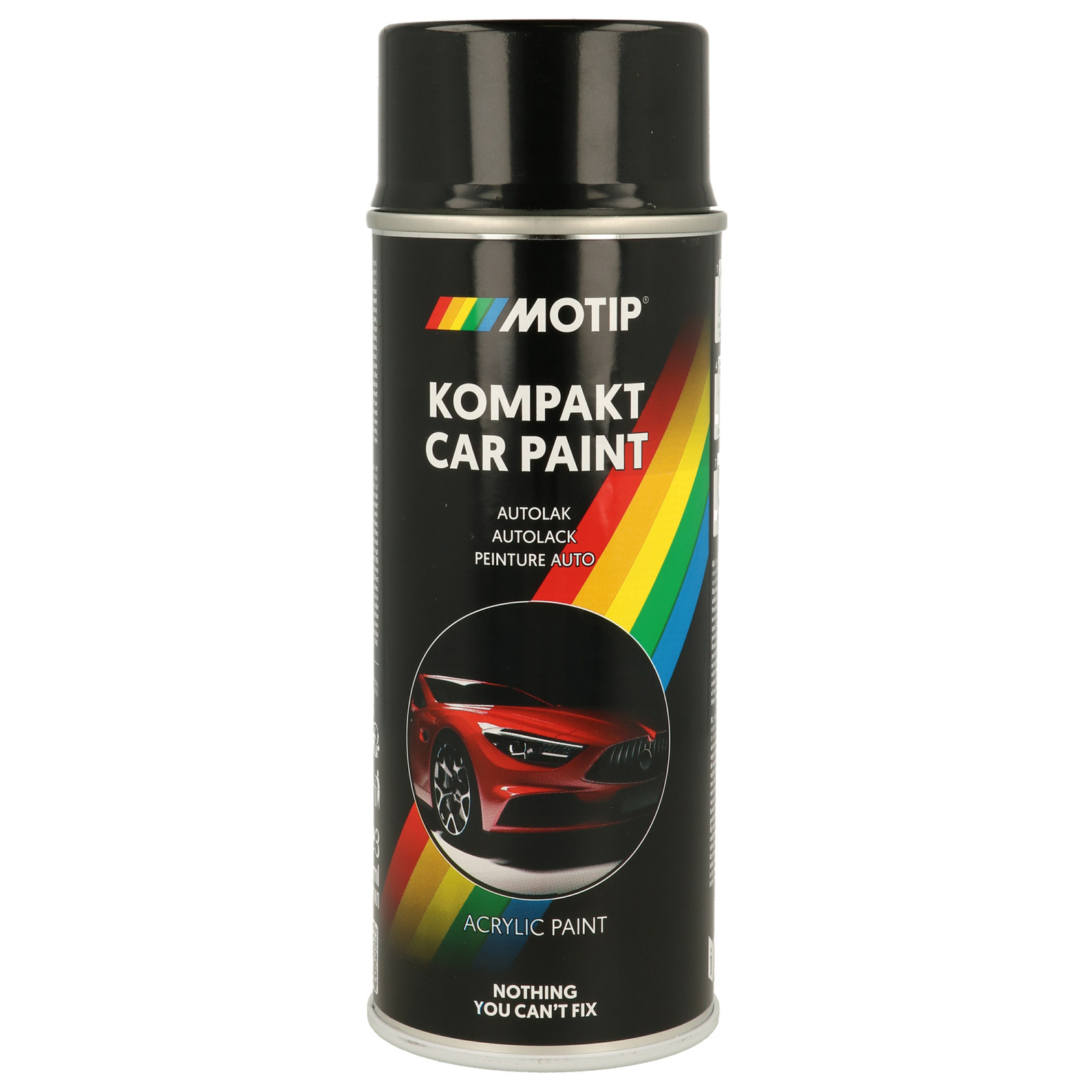 MOTIP Kompakt Black Metallic Fast Drying Acrylic Paint Weather-Resistant 400ml