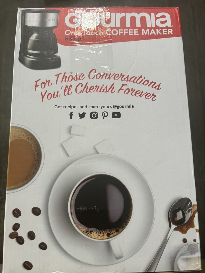 GOURMIA 5 Cup One Touch Coffee Maker with Keep Warm Pause and Brew New