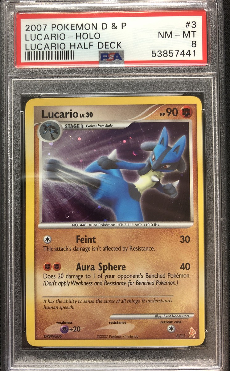 2007 Pokemon D & P Lucario Holo Lucario Half Deck Freshly Graded