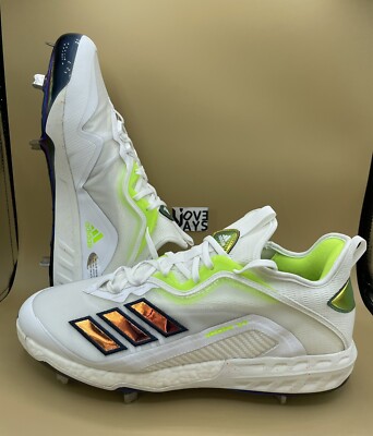 Size 14 Adidas Icon 6 ECP Boost Prism Mens Metal Baseball Cleats White EH2824