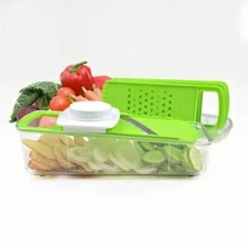 GO GREEN Veggie 4 in 1 Grinder, Slicer, Cutter and Shredder. BPA-Free Food Grade