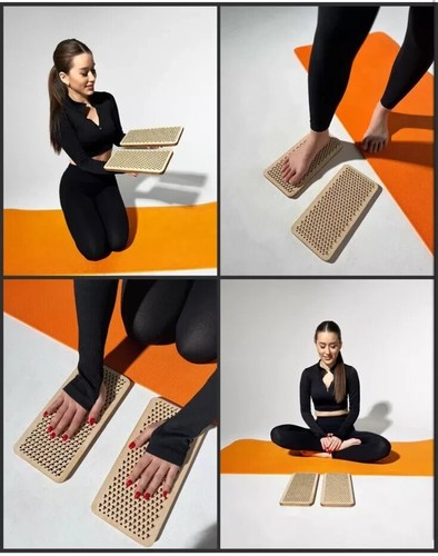 Sadhu Board Yoga Beginner Meditation Spiritual Fitness Relax Nail .31 (8mm)Oak - Picture 4 of 15