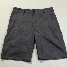 Hurley Mens Size 30 Gray Striped Board Shorts Swim Trunks Chinos D6
