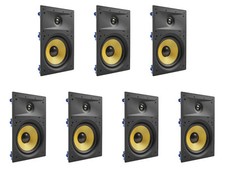 7 Pack - TDX 8" 2-Way In Wall Home Theater Surround Sound Speaker Flush White