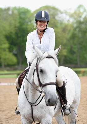 Kelly Killoren Bensimon rides her horse Cuba at Old Westbury Eques- Old Photo 10