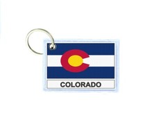 Keychain Double Sided USA Colorado Flag